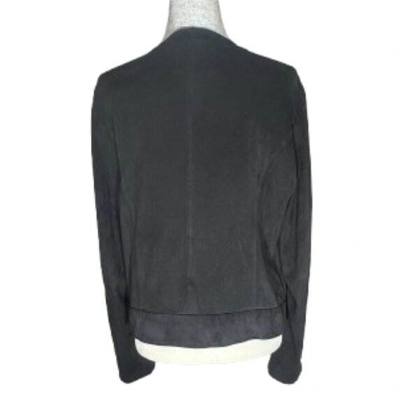 Nine West Jeans Black Drape Front Jacket with Long Sleeves Size XL - Picture 2 of 9